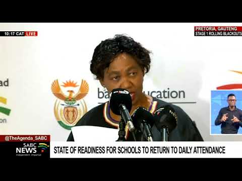 Minister Motshekga updates on the state of readiness of schools for a return to daily attendance