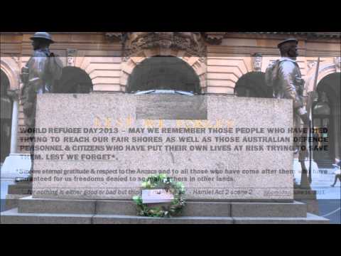 Wreath Laying for World Refugee Day. Cenotaph. Sydney. Sunday. 16 June. 2013