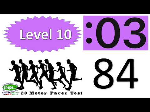 20 Meter Pacer Test w/ Countdown Timer, Lap Counter, & Upbeat Music