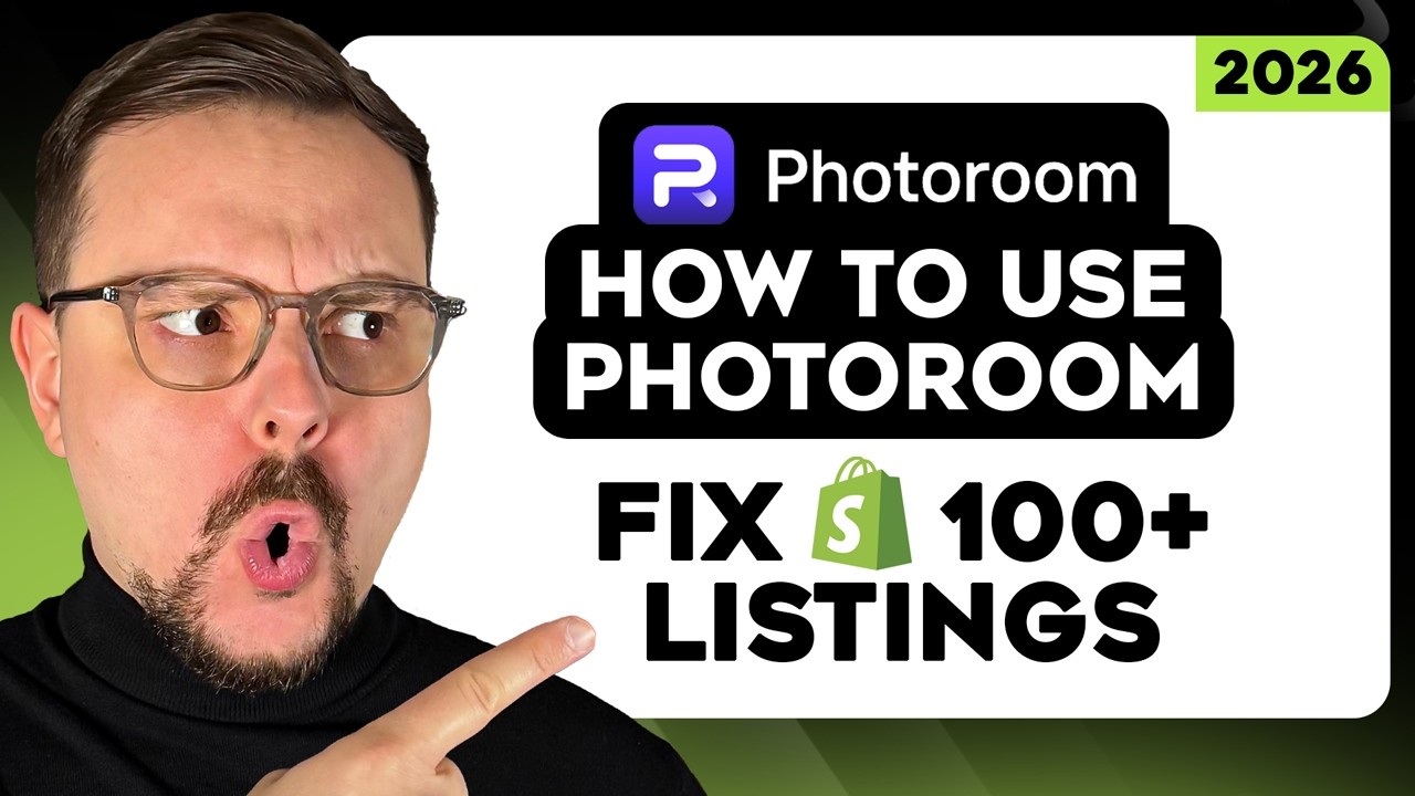 How to Use Photoroom - 2026 | Enhance 100+ Shopify Product Listings with One AI video thumbnail