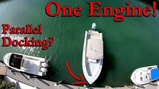 Docking A SINGLE Engine Boat SIDEWAYS!