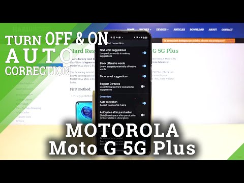 How to Turn On Auto Correction in MOTOROLA Moto G 5G Plus – Activate Auto Correction