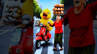 Download lagu Cute Duck Buys Fish on a Motorcycle, Grandma Crosses the Road Bringing Eggs, Shocked, Falls Down mp3