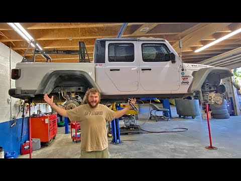 My Dream Truck Camper Build SUSPENSION - Icon Stage 8 Install on Jeep JT Gladiator 2" Lift on 37s
