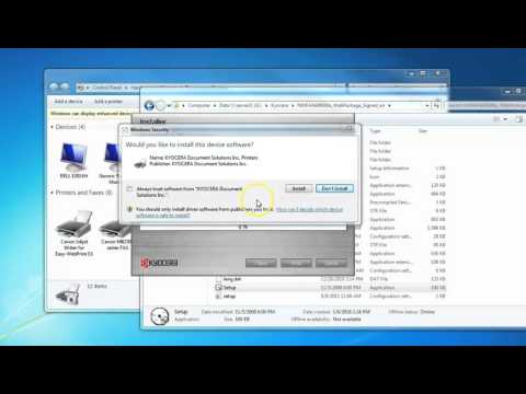 Install Kyocera NW fax