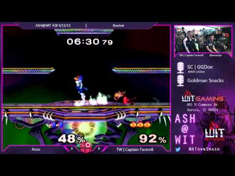 Azzu (Falco) vs TW | Captain Faceroll (Sheik) - ASH@WIT #28 Melee Winner's Quarters