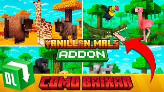 COMO BAIXAR E INSTALAR O ADDON VANILLANIMALS 1.1.3 (1.21.50) MINECRAFT MCPE