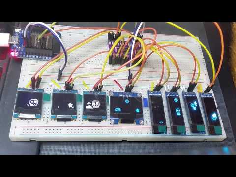 8 Multiplexed OLED /w ESP32 and U8g2 [2/2]