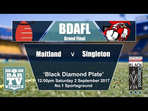 2017 BDAFL Plate Grand Final - Maitland v Singleton