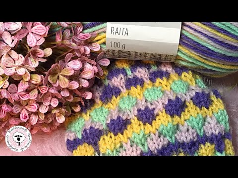 Knitting a bubble sock pattern / Knitting instructions for a pattern repeat on socks / Woolhouse.de