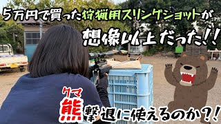 5万円で買った狩猟用スリングショットが想像以上だった!!熊撃退に使えるのか?!