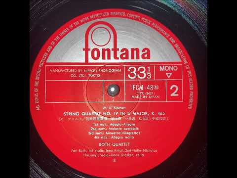 Mozart: String quartet No.19 "Dissonant" / Roth Quartet (1951)