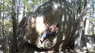 Video thumbnail of Facehugger, 8a+ (sit). Targasonne