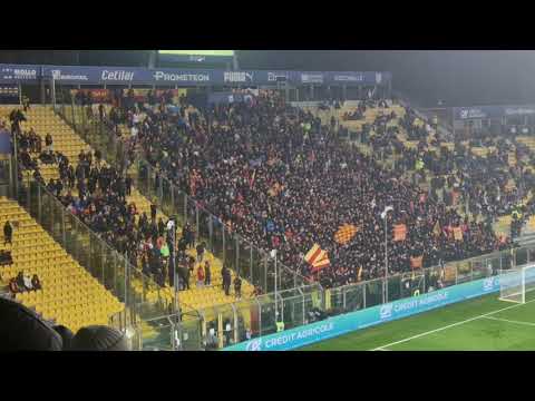 I tifosi del Lecce con grande sostegno nella vittoria per 3-1 contro il Parma 31.01.2025