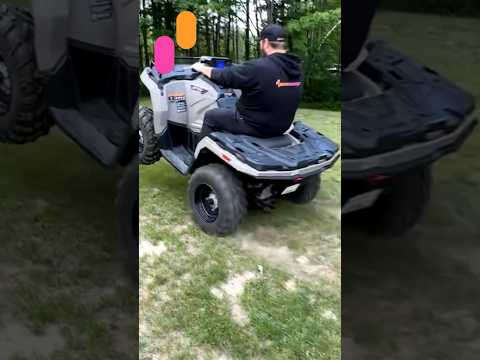 The #polaris 570 is the #king of them all #pinkorange #Atv #ride #4wheeler #wheelie #sportsman