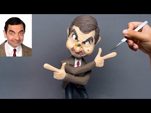 Mr. Bean Clay Sculpture: Man Vs Bee  #shorts