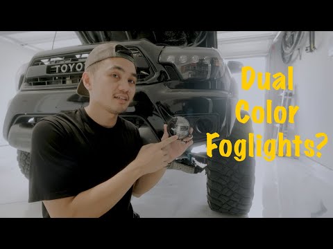 Dual Color Fog Lights for 2nd Gen Tacoma | Alpharex Bi-LED Projector Fog Lights White & Yellow