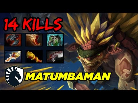 MATUMBAMAN - BRISTLEBACK CARRY DIVINE RAPIER 14 KILLS - PRO PLAYER GAMEPLAY DOTA 2