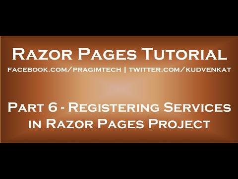 Registering services in razor pages project
