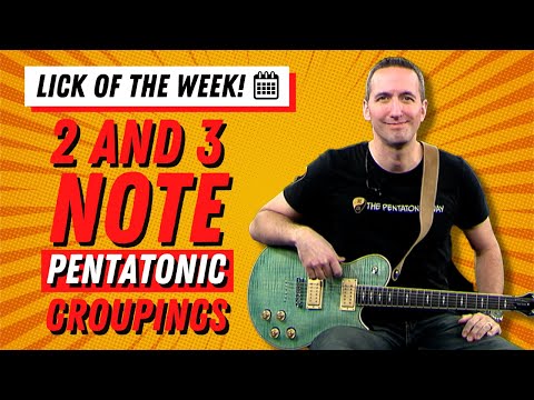 Pentatonic Scale Lick of the Week - 2 And 3 Note Cross String Groupings