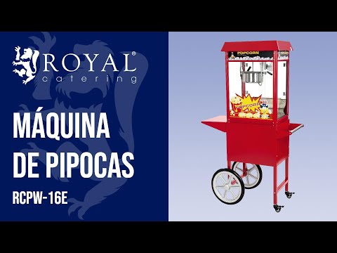 vídeo - Máquina de pipocas com carrinho - vermelho