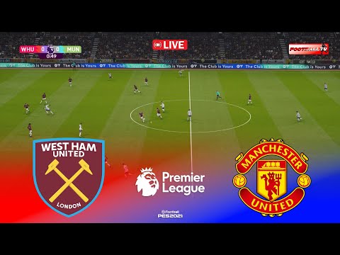 🔴West Ham vs Manchester United - Premier League 2025/26 Match | Pes 21 Gameplay Simulation