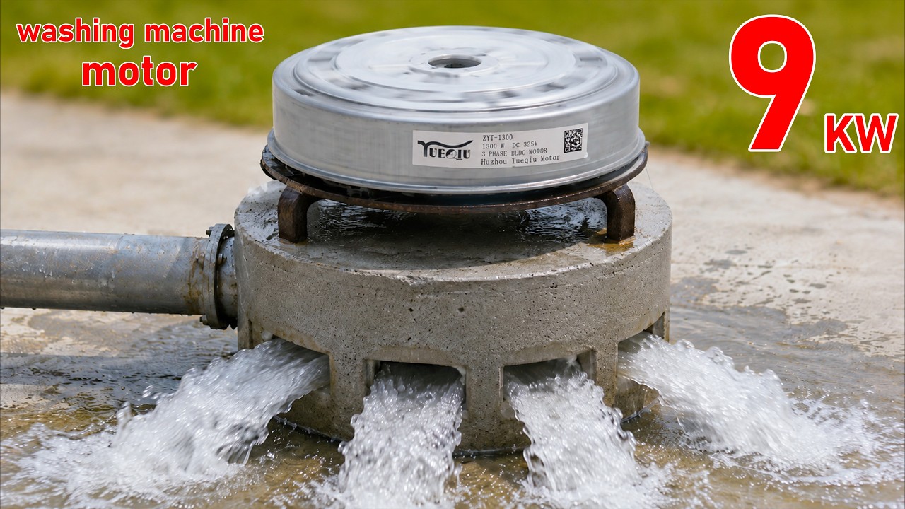 Don't Throw Away Old Washing Motor If You Don't Know This! Turn Washing Motor Into 220v Turbine