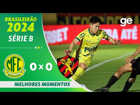 Gols e lances de Mirassol x Sport