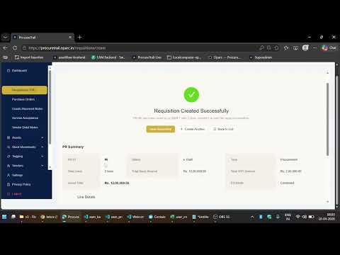 Creating Purchase Requisition and Approving Purchase Requisition