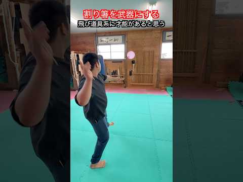 【武道・武術】割り箸を投げて風船を割る！？箸を武器にする方法を紹介！！#aikido  ＃karate #martial #武道 #空手＃筋トレ