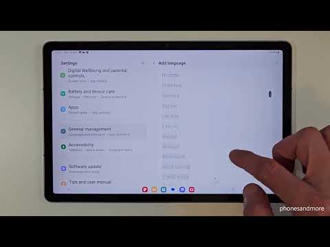 Samsung Galaxy Tab S9 FE: How to change the language?
