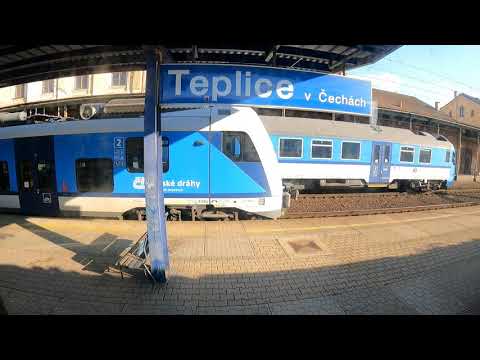 Jízda rychlíkem 608 Krušnohor Ústí nad Labem hl.n. směr Chomutov.