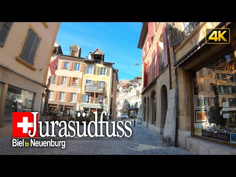 Jurasüdfuss, Switzerland 🇨🇭Driving from Biel to Neuenburg