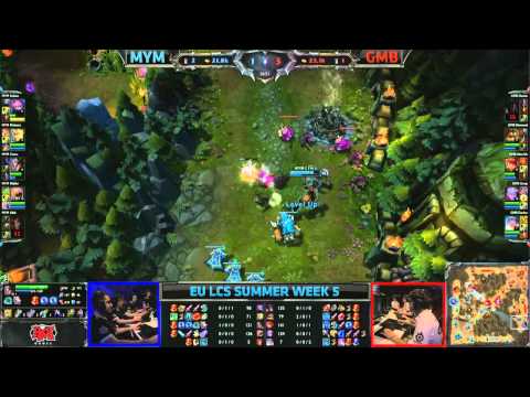 Meet Your Makers (MYM) vs Gambit Gaming (GMB) || EU LCS Summer 2013 W5D1 || Full Game HD