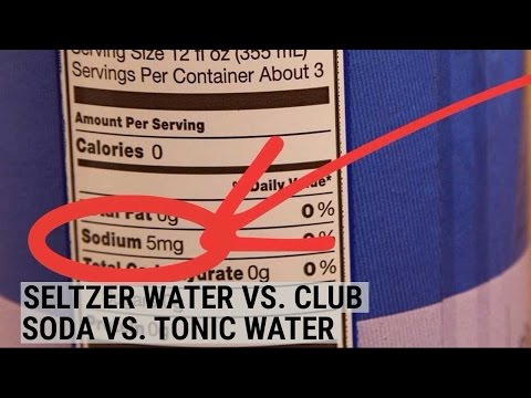 Seltzer water, club soda, and tonic water are all quite different