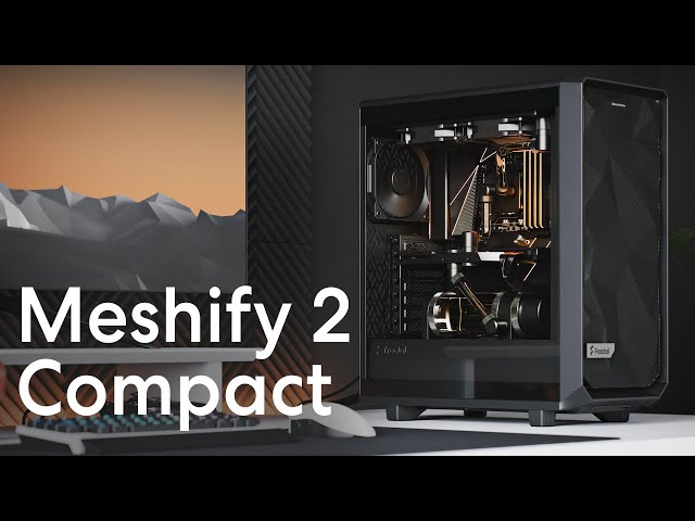 Fractal Design Meshify 2 Compact Black Solid Mid Tower USB 3.2 Preta video