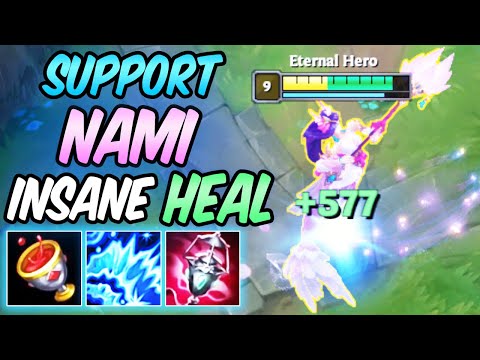 S+ INSANE BROKEN HEAL NAMI SUPPORT DIAMOND GUIDE | Best Build & Runes | 97% K.P | League of Legends
