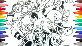 Sonic Coloring pages/Coloring sonic team all characters