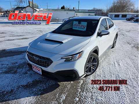 2023 Subaru WRX Manual in White for sale at Davey Auto Sales Oshawa South in Oshawa, ON