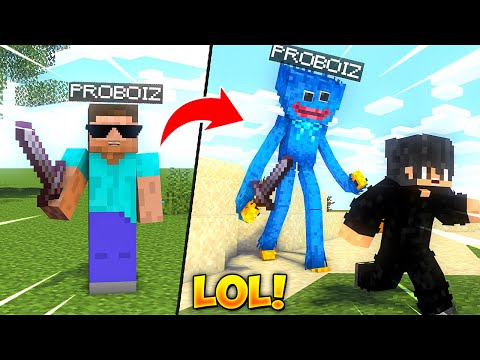 I Trolled My Friend As Huggy Wuggy in Minecraft @junkeyy