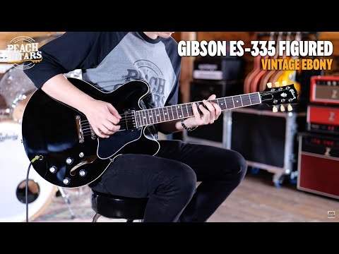 Gibson ES-335 Semi-hollow body Electric Guitar - Vintage Ebony Gibson ES-335 Semi-hollow body Electric Guitar - Vintage Ebony 2022 - Ebony image 21
