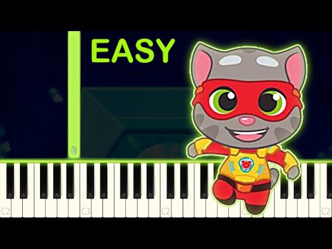 TALKING TOM HEROES - EASY Piano Tutorial