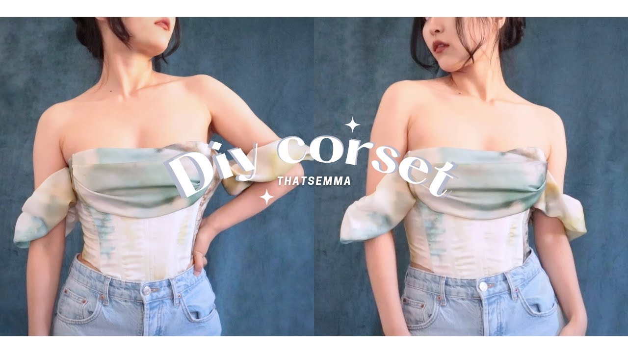 Watch video DIY draped bustier corset // OFF-THE-SHOULDER CORSET TOP Now DIY draped bustier corset // OFF-THE-SHOULDER CORSET TOP
