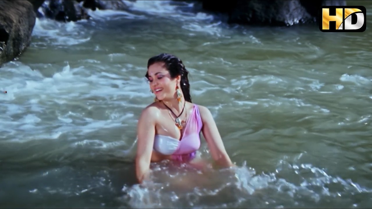 Mandakini Superhit Movie Waterfall Scene😍❤️Full HD - Param Dharam