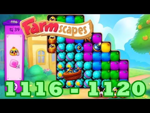 Farmscapes Level 1116 - 1120 HD Gameplay Walkthrough | 3 - match game | android | 1117 | 1118 | 1119
