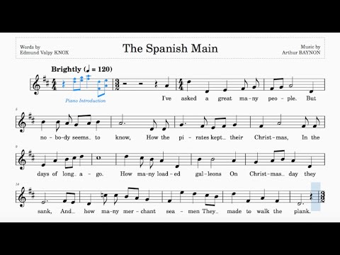 The Spanish Main (Baynon) | Trinity Grade 2 | Group B | 120 bpm | Sing-Along