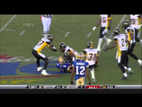 CFL Hamilton 39, Winnipeg 28- August 13, 2010