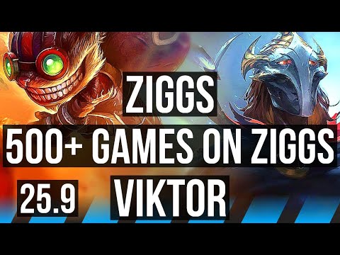 ZIGGS vs VIKTOR (MID) | 500+ games | EUW Master | 25.9