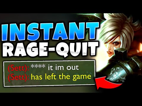RIVEN GAVE SETT A MENTAL BREAKDOWN AND HE INSTANTLY RAGE-QUITS! (HE HAD NO CHANCE) League of Legends