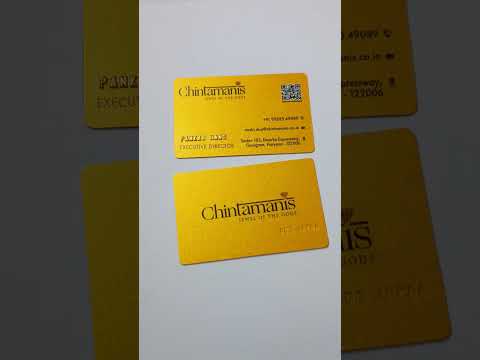 Pvc Embossed Golden Visiting Card